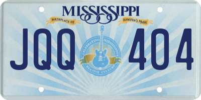 MS license plate JQQ404