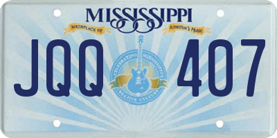 MS license plate JQQ407