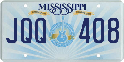 MS license plate JQQ408