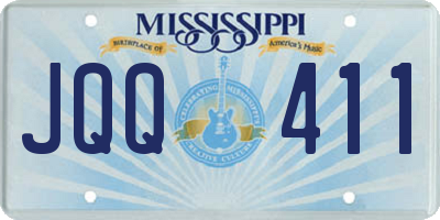 MS license plate JQQ411