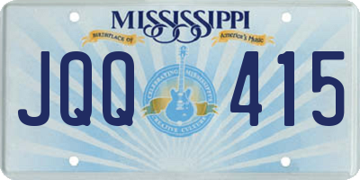 MS license plate JQQ415