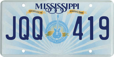 MS license plate JQQ419