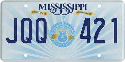 MS license plate JQQ421