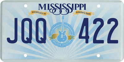MS license plate JQQ422