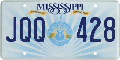 MS license plate JQQ428