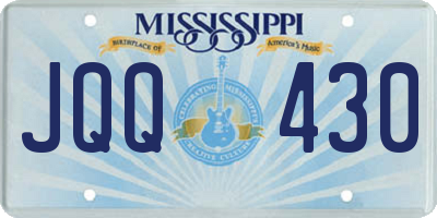 MS license plate JQQ430