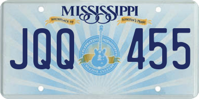 MS license plate JQQ455