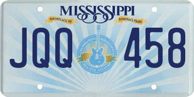 MS license plate JQQ458