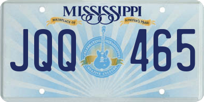 MS license plate JQQ465