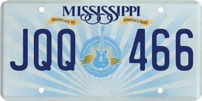 MS license plate JQQ466