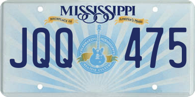 MS license plate JQQ475