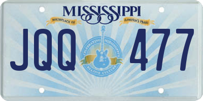 MS license plate JQQ477