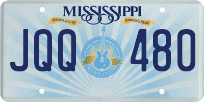 MS license plate JQQ480