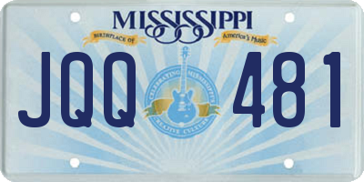 MS license plate JQQ481
