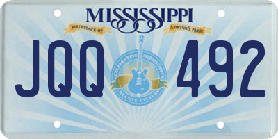 MS license plate JQQ492
