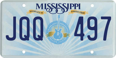 MS license plate JQQ497