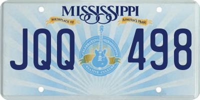 MS license plate JQQ498