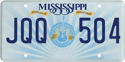 MS license plate JQQ504