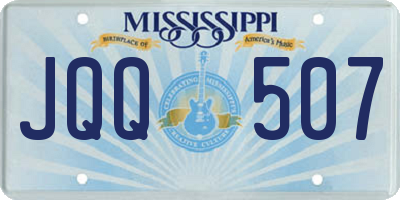 MS license plate JQQ507