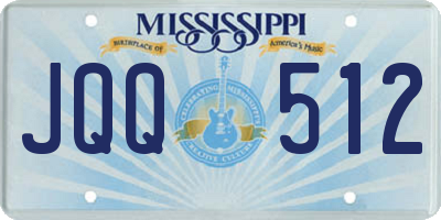 MS license plate JQQ512
