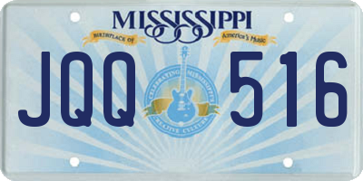 MS license plate JQQ516