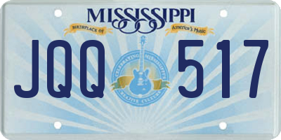 MS license plate JQQ517