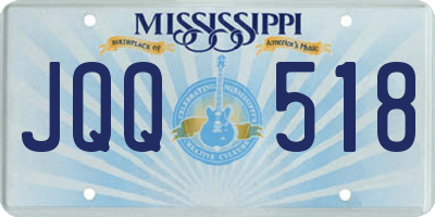 MS license plate JQQ518