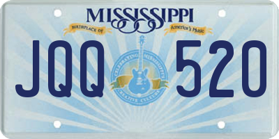 MS license plate JQQ520