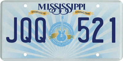 MS license plate JQQ521