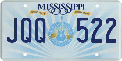MS license plate JQQ522