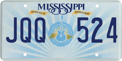 MS license plate JQQ524