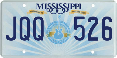 MS license plate JQQ526