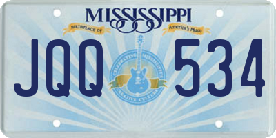 MS license plate JQQ534