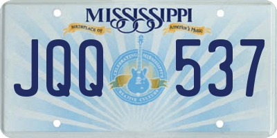 MS license plate JQQ537