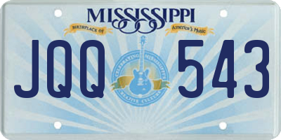 MS license plate JQQ543