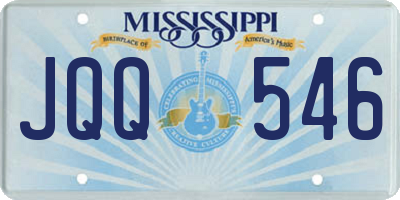 MS license plate JQQ546
