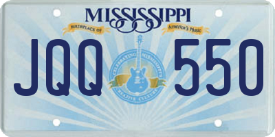 MS license plate JQQ550