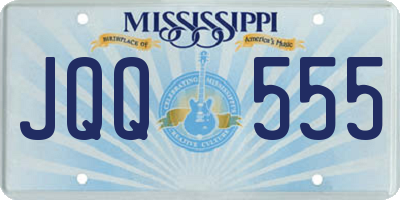 MS license plate JQQ555