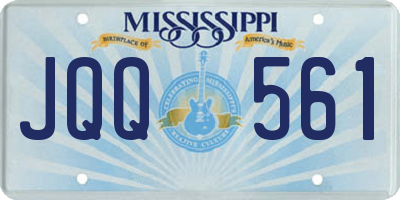 MS license plate JQQ561
