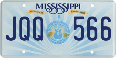 MS license plate JQQ566