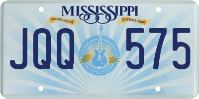 MS license plate JQQ575