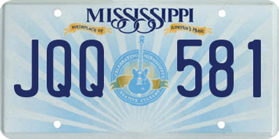 MS license plate JQQ581