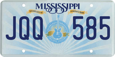 MS license plate JQQ585
