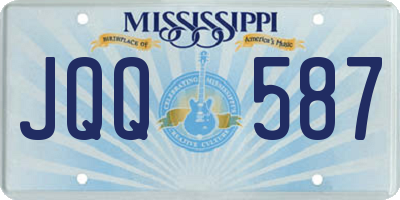 MS license plate JQQ587