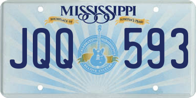 MS license plate JQQ593