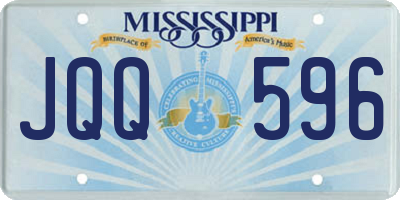 MS license plate JQQ596
