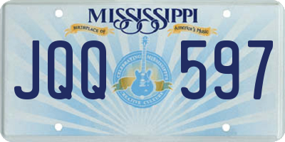 MS license plate JQQ597
