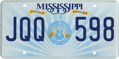 MS license plate JQQ598