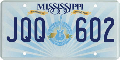 MS license plate JQQ602