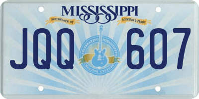 MS license plate JQQ607